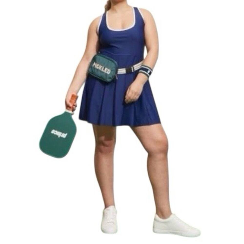 Prince Pickleball Women Athletic Dress Blue Built-In Short Racerback NWT Size XL